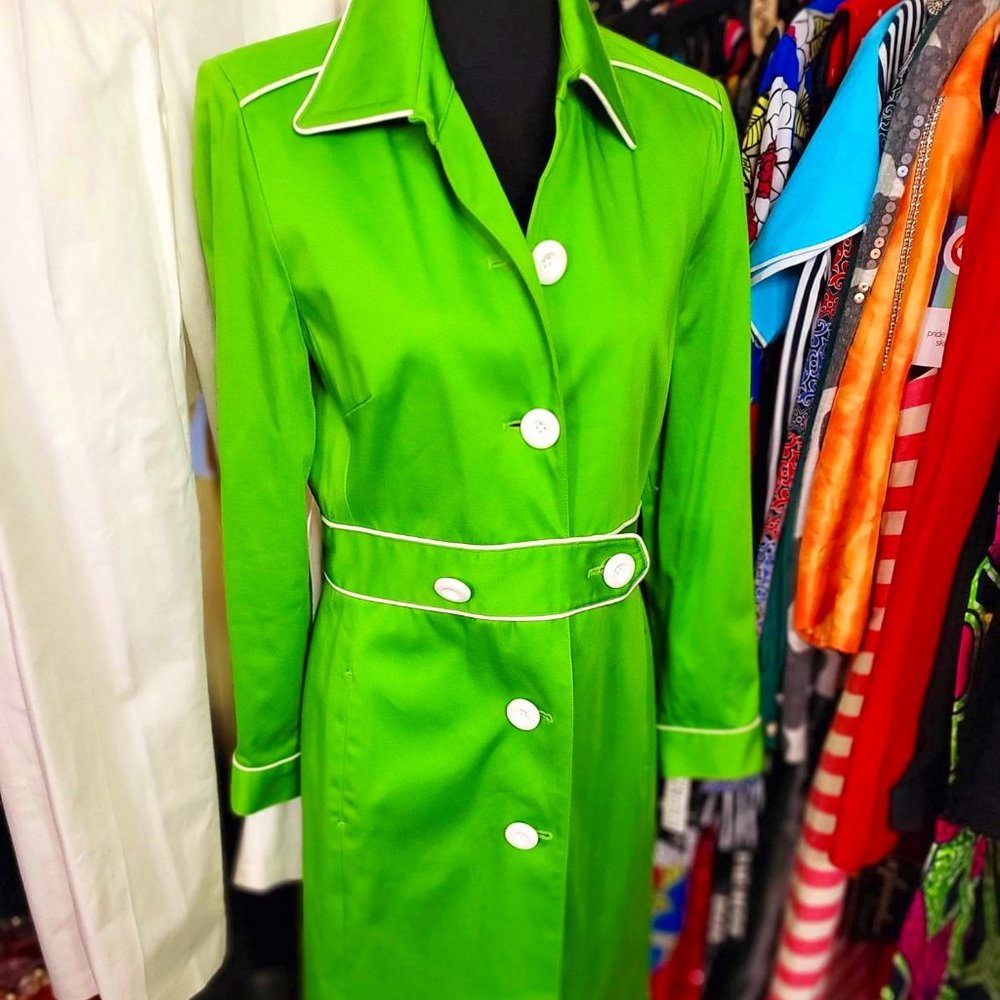 Larry Levine 2-Piece Trench Coat Pant Set